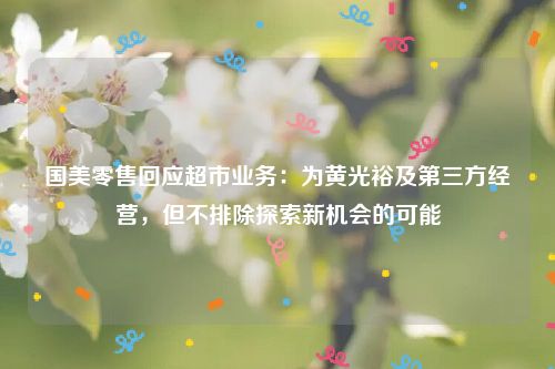 国美零售回应超市业务：为黄光裕及第三方经营，但不排除探索新机会的可能